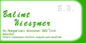 balint wieszner business card